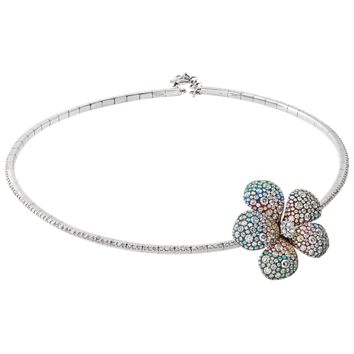 Collana Fiori di Capri Titanio