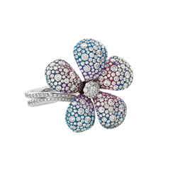 Anello Fiori di Capri Titanio